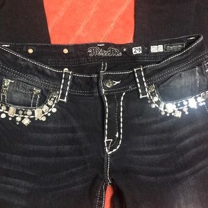 Black Miss Me Bling Jeans